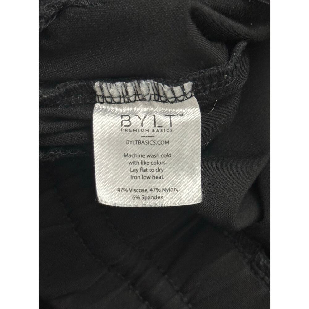 BYLT Active Jogger Pants Black Size L Relaxed Tapered Fit Side Zip Pocket - Picture 8 of 13